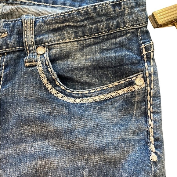 Day trip Leo  vintage Y2K distressed embroidered stitch jeans - Picture 6 of 14